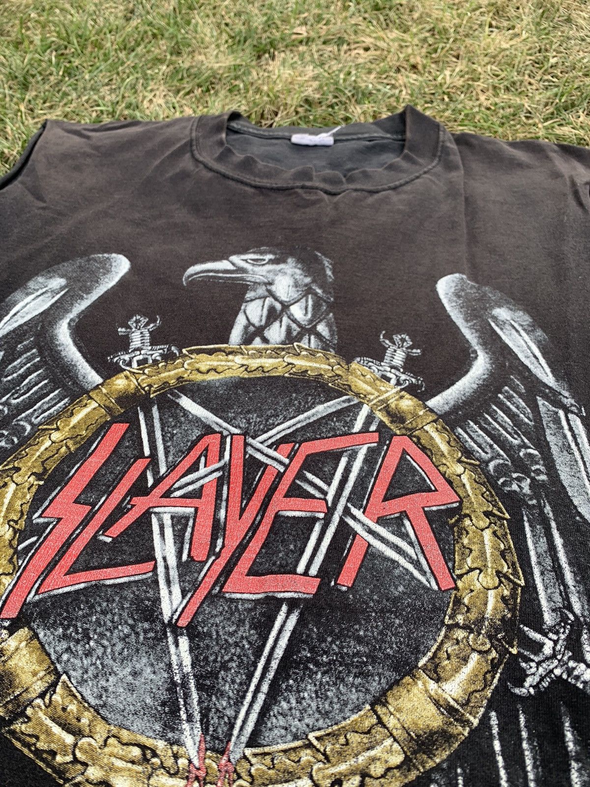 Band Tees Vintage Slayer 2003 Tank Top Shirt Eagle Size US XL / EU 56 / 4 - 11 Thumbnail