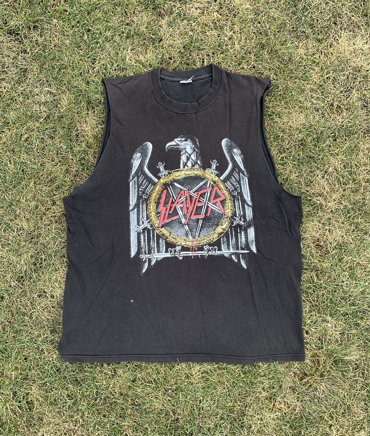 Band Tees Vintage Slayer 2003 Tank Top Shirt Eagle Size US XL / EU 56 / 4 - 1 Thumbnail