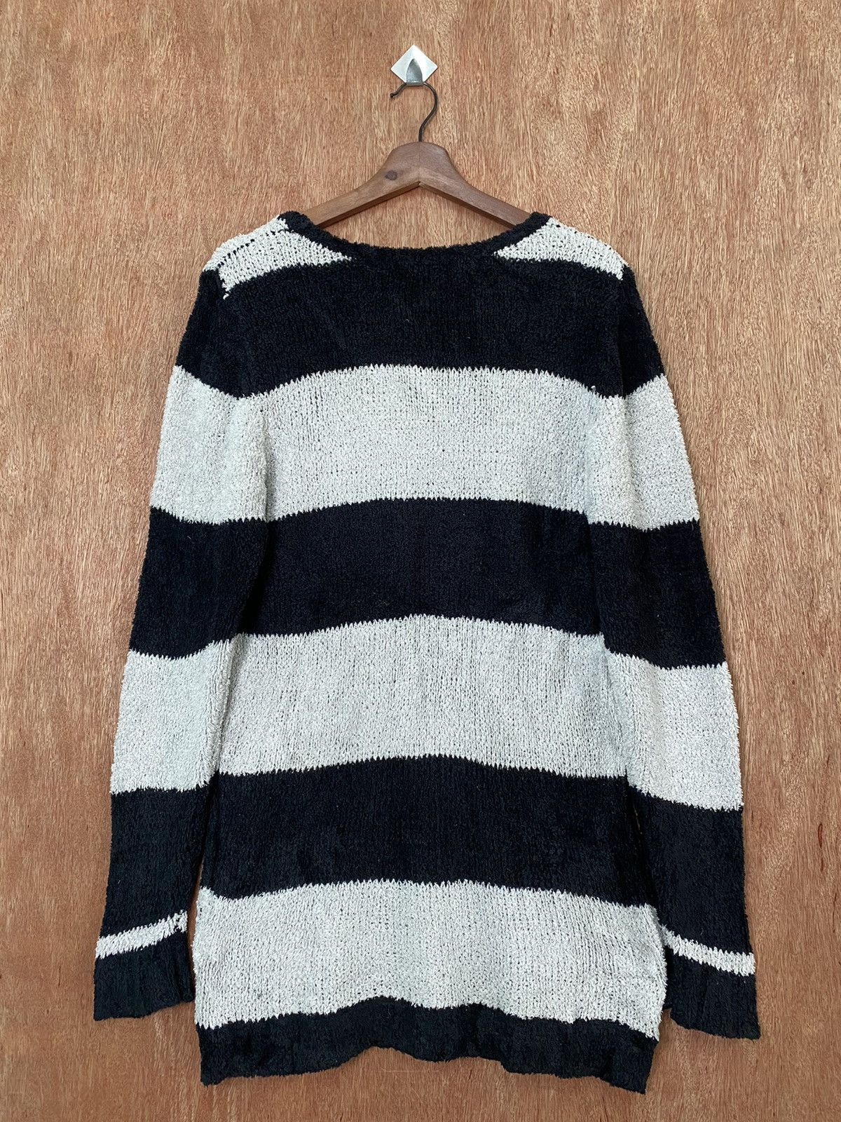 Homespun Knitwear × Japanese Brand × OVER THE STRiPES Lui Janne Stripe Knit Sweaters like kurt cobain #B565 Size US M / EU 48-50 / 2 - 7 Thumbnail