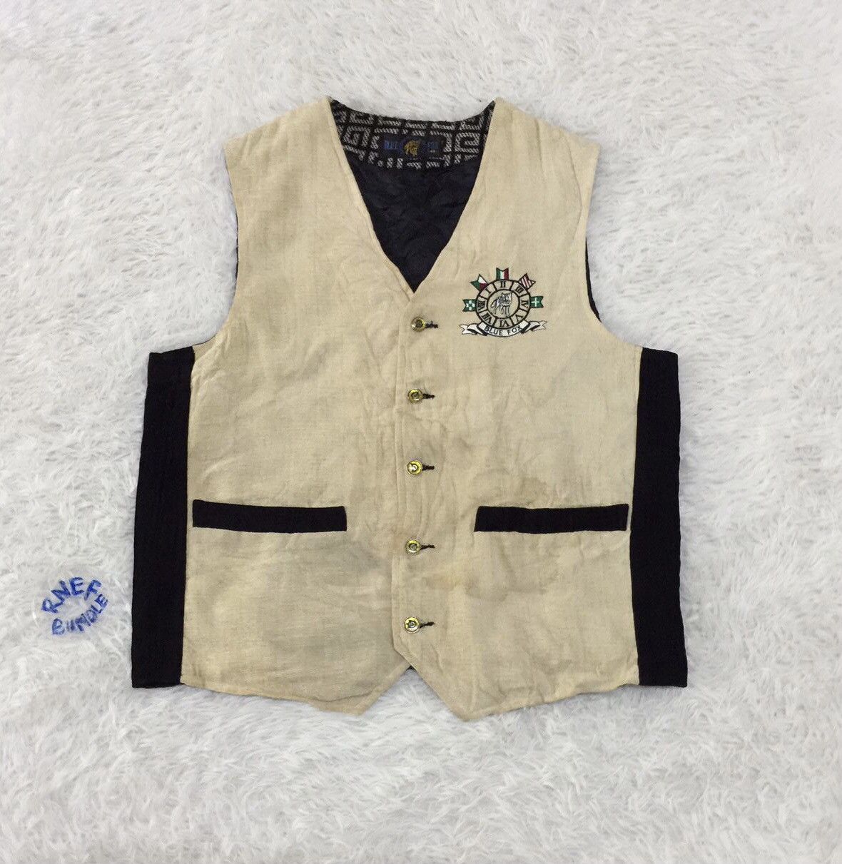 Japanese Brand Vintage Blue fox vest Size US M / EU 48-50 / 2 - 1 Thumbnail