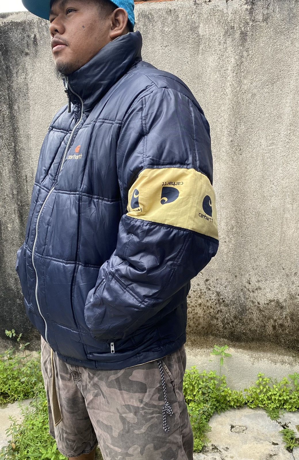 Carhartt 🔥 Carhartt Quilted Puffer Reversible Jacket Rare Design Size US XL / EU 56 / 4 - 6 Thumbnail