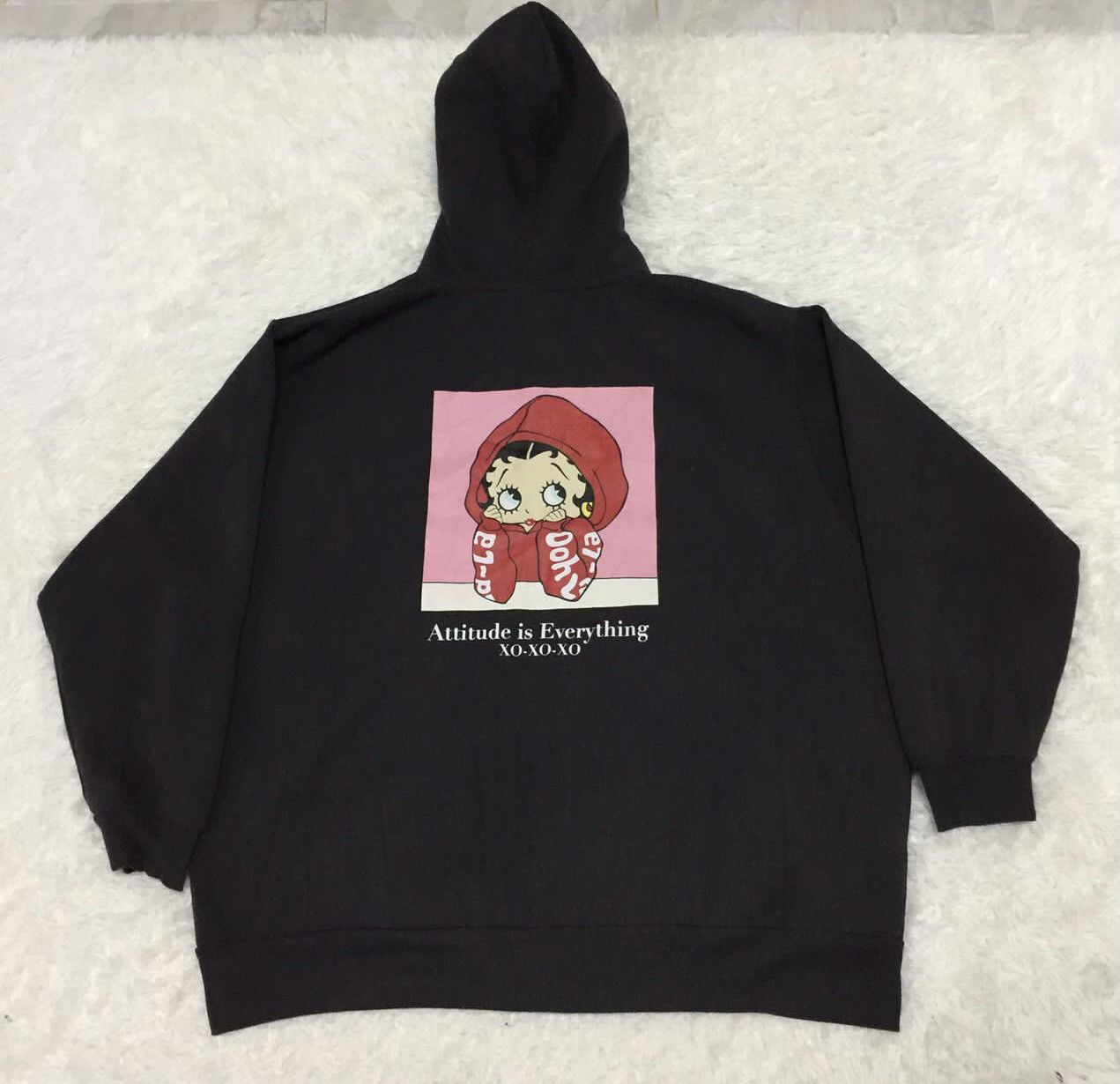 image of Denifits X Betty Boop Hoodie Sweater, Men's (Size XL)