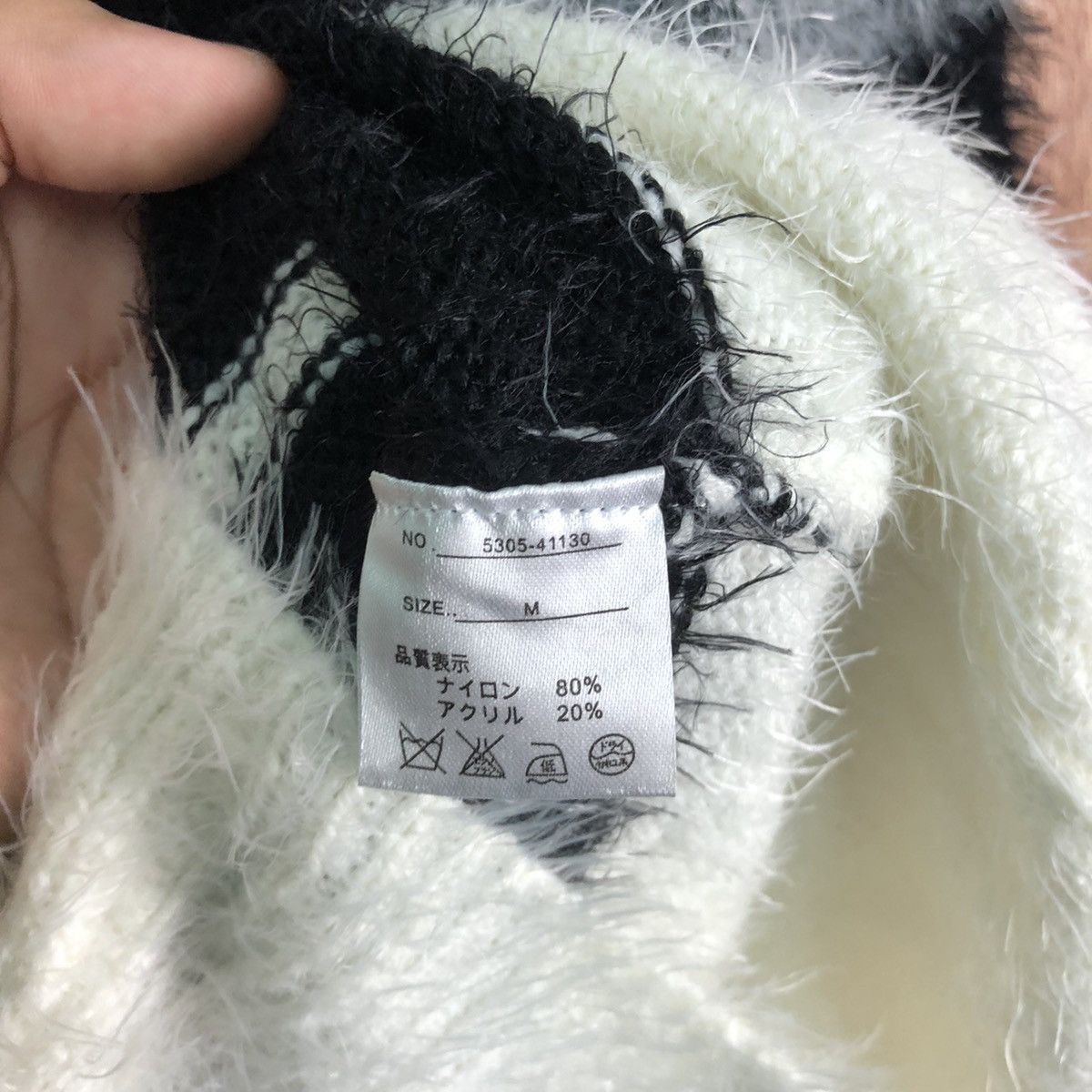 Hypebeast × Luxe × OVER THE STRiPES Luxe Rose Stripe Shag Shaggy Fur Mohair Knitwear #6497 Size M / US 6-8 / IT 42-44 - 7 Thumbnail