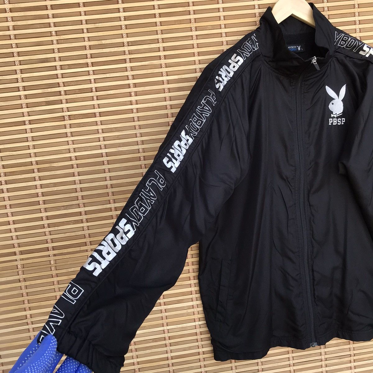 Playboy Vintage Playboy Sport Big Logo nylon windbreaker jacket Size US L / EU 52-54 / 3 - 4 Thumbnail