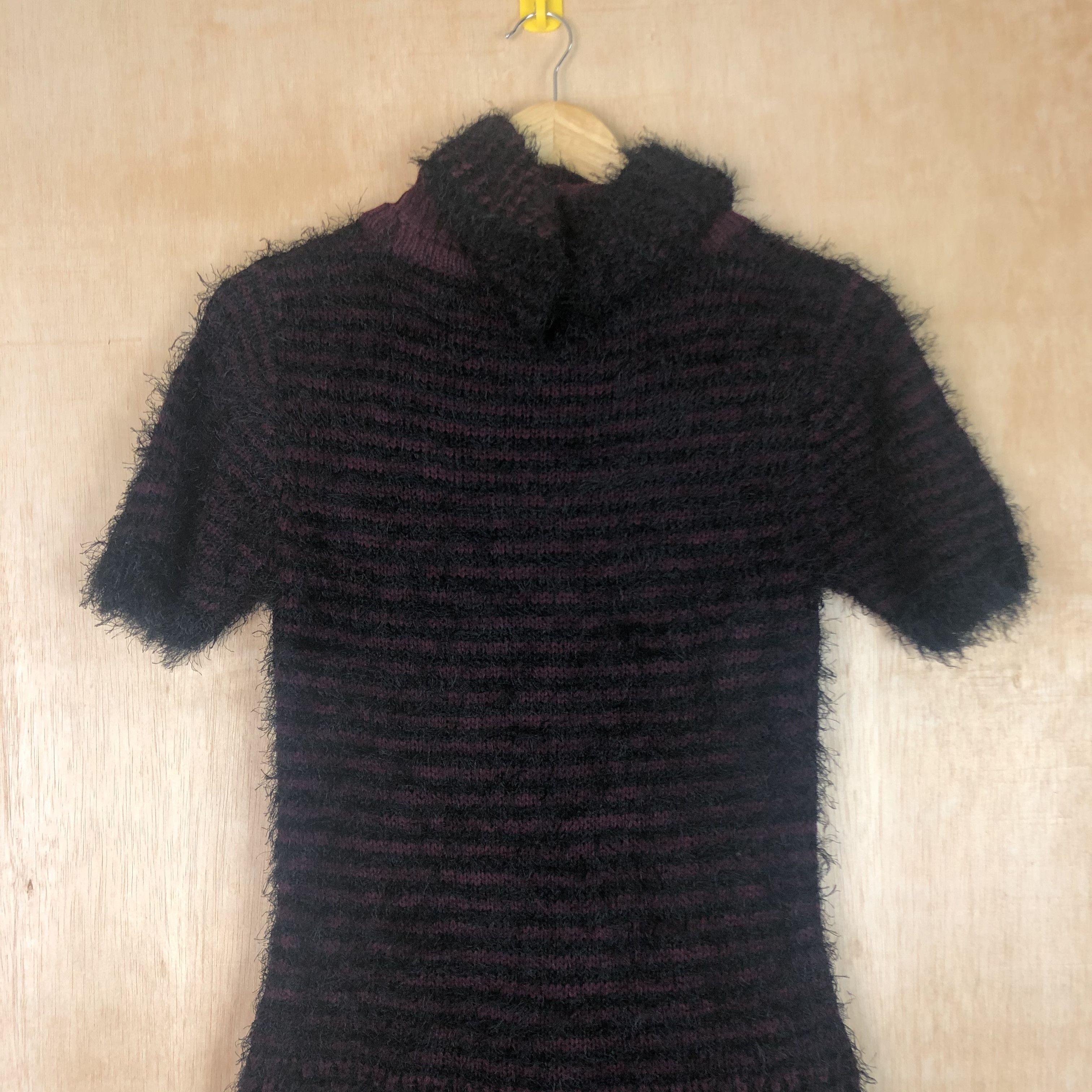 Homespun Knitwear × Japanese Brand × OVER THE STRiPES DLL Cherry Couture Mohair Shag Shaggy KNitwear #c042 Size S / US 4 / IT 40 - 8 Thumbnail