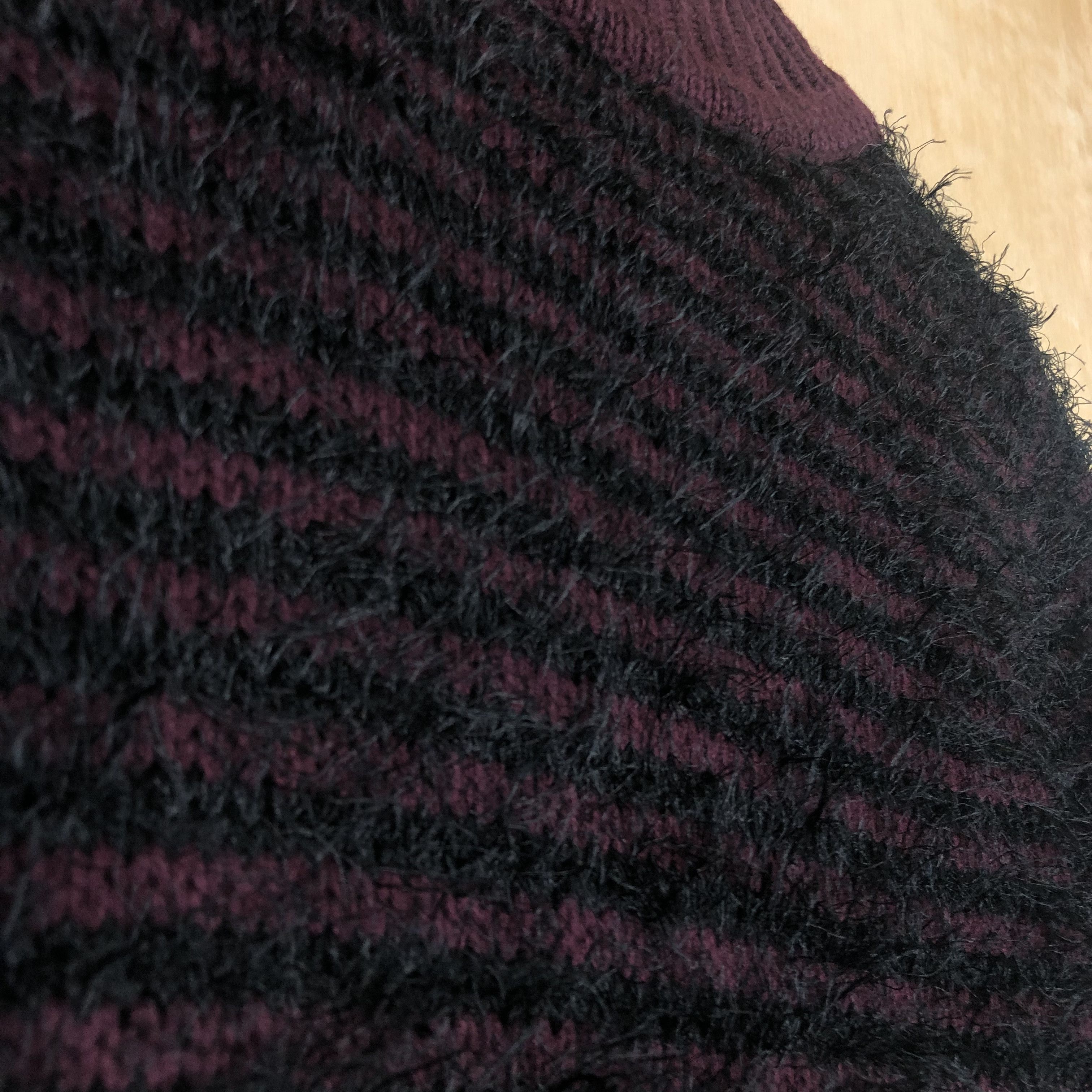 Homespun Knitwear × Japanese Brand × OVER THE STRiPES DLL Cherry Couture Mohair Shag Shaggy KNitwear #c042 Size S / US 4 / IT 40 - 4 Thumbnail