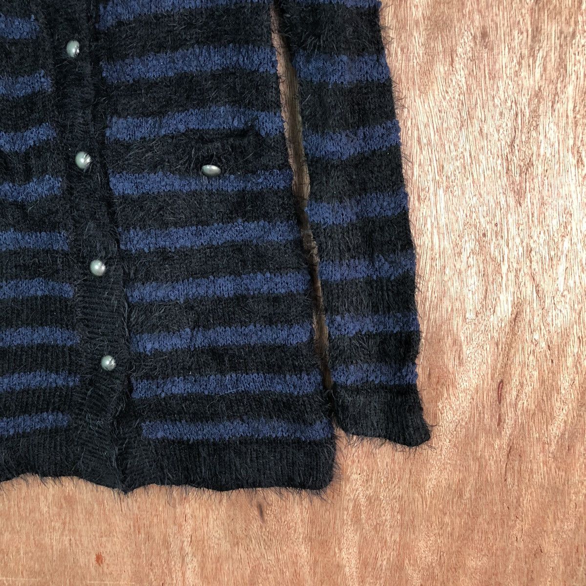 Vintage Martha Stripe Shag Shaggy Fur Mohair Knitwear #6508 Size M / US 6-8 / IT 42-44 - 5 Thumbnail
