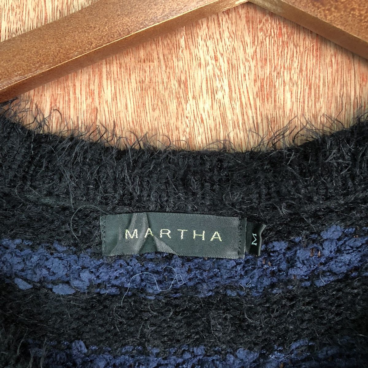 Vintage Martha Stripe Shag Shaggy Fur Mohair Knitwear #6508 Size M / US 6-8 / IT 42-44 - 7 Thumbnail