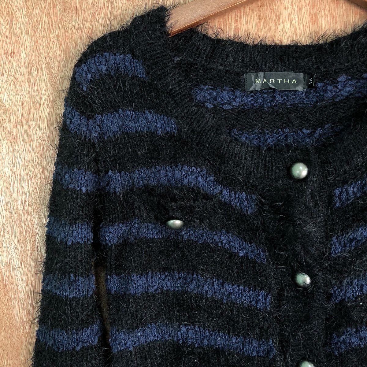 Vintage Martha Stripe Shag Shaggy Fur Mohair Knitwear #6508 Size M / US 6-8 / IT 42-44 - 6 Thumbnail