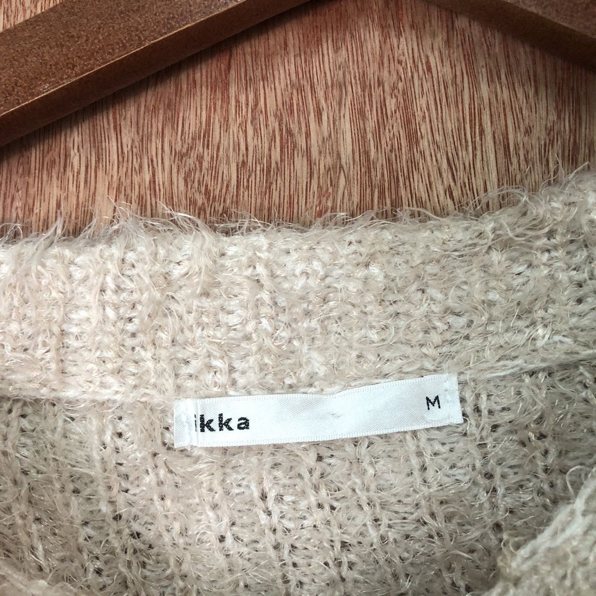 Aran Isles Knitwear × Japanese Brand × OVER THE STRiPES IKKA stripe Shag Shaggy Fur Mohair Knitwear #6474 Size US M / EU 48-50 / 2 - 7 Thumbnail