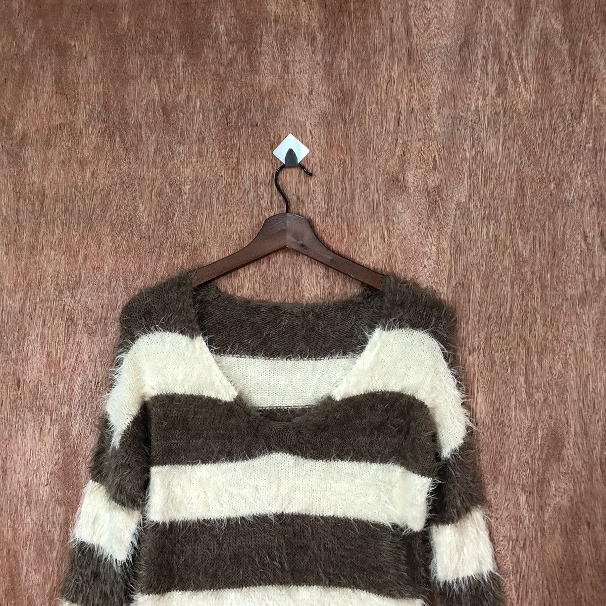 Homespun Knitwear Japan stripe Shag Shaggy Fur Mohair Knitwear #6455 Size US S / EU 44-46 / 1 - 2 Thumbnail
