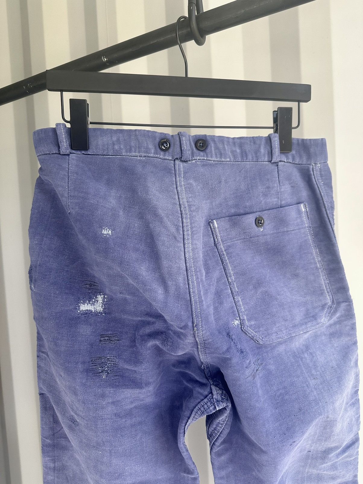 Vintage French Workwear Moleskin Chore Pants ERD GRUNGE Size US 31 - 7 Thumbnail