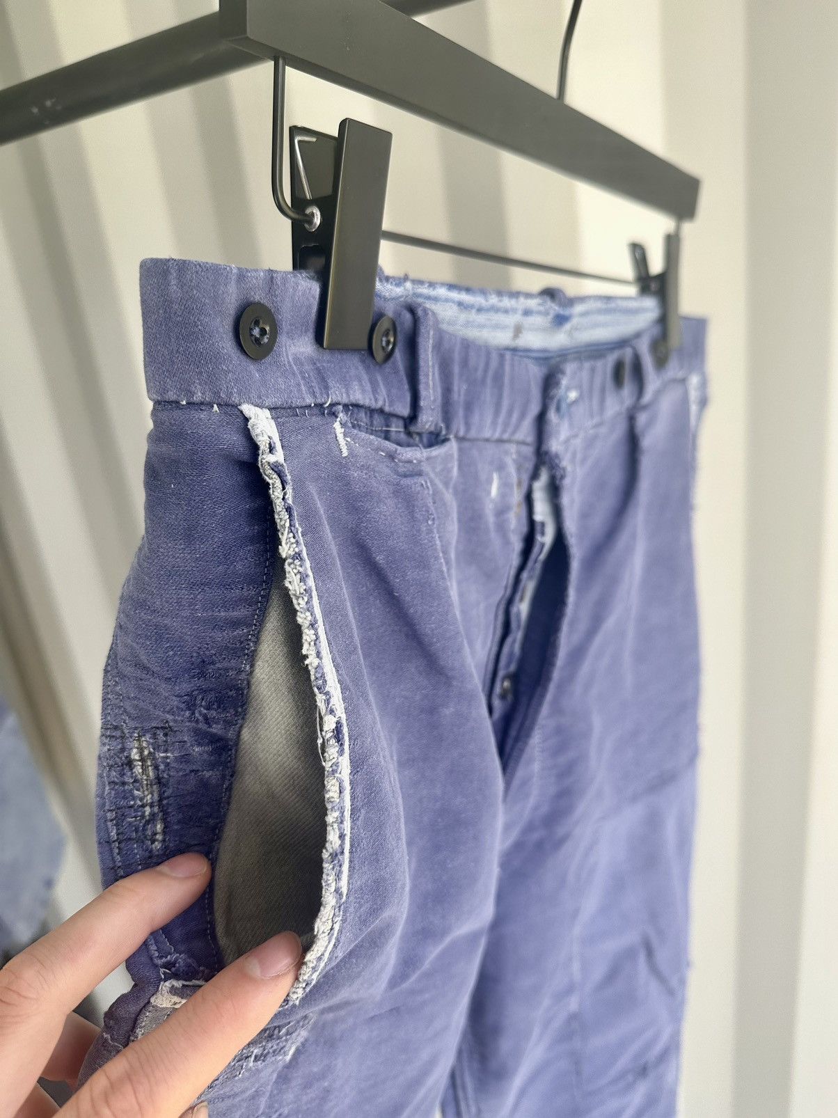 Vintage French Workwear Moleskin Chore Pants ERD GRUNGE Size US 31 - 3 Thumbnail