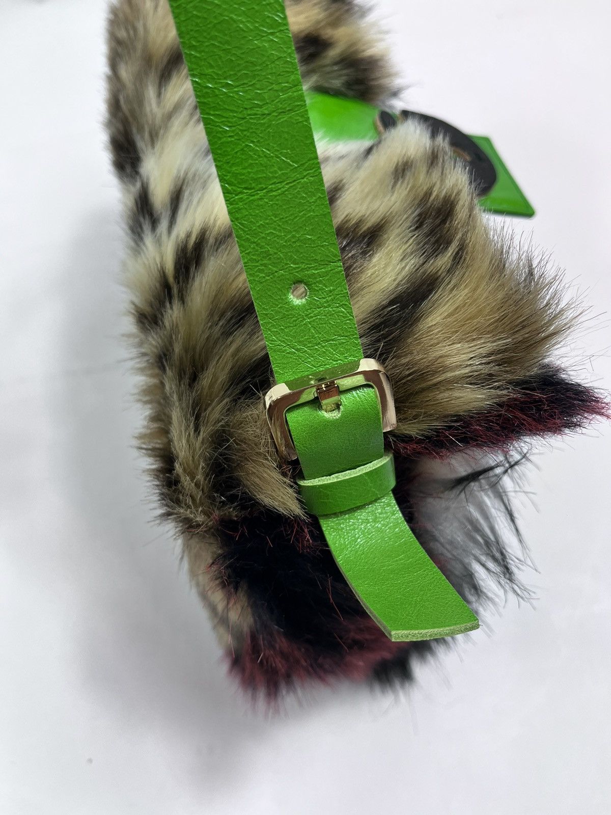 Gallery Dept. Merci Leather-Trimmed Faux Fur Messenger Bag Size ONE SIZE - 12 Thumbnail