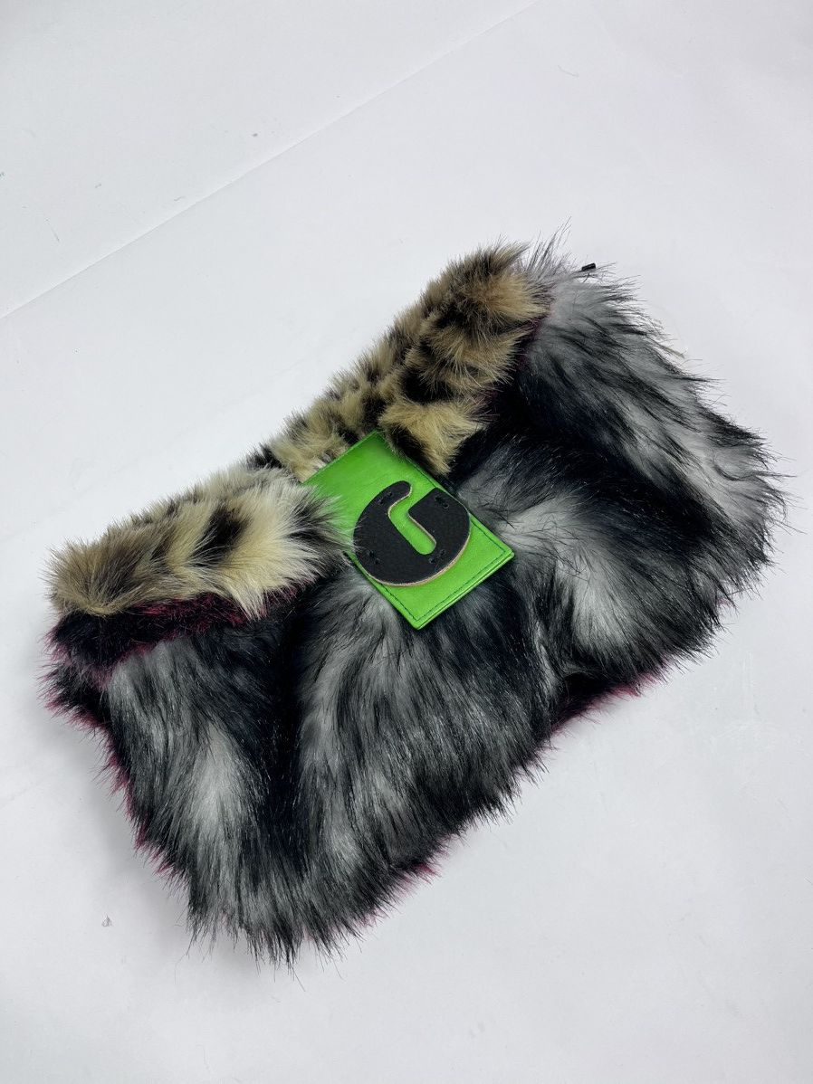 Gallery Dept. Merci Leather-Trimmed Faux Fur Messenger Bag Size ONE SIZE - 3 Thumbnail