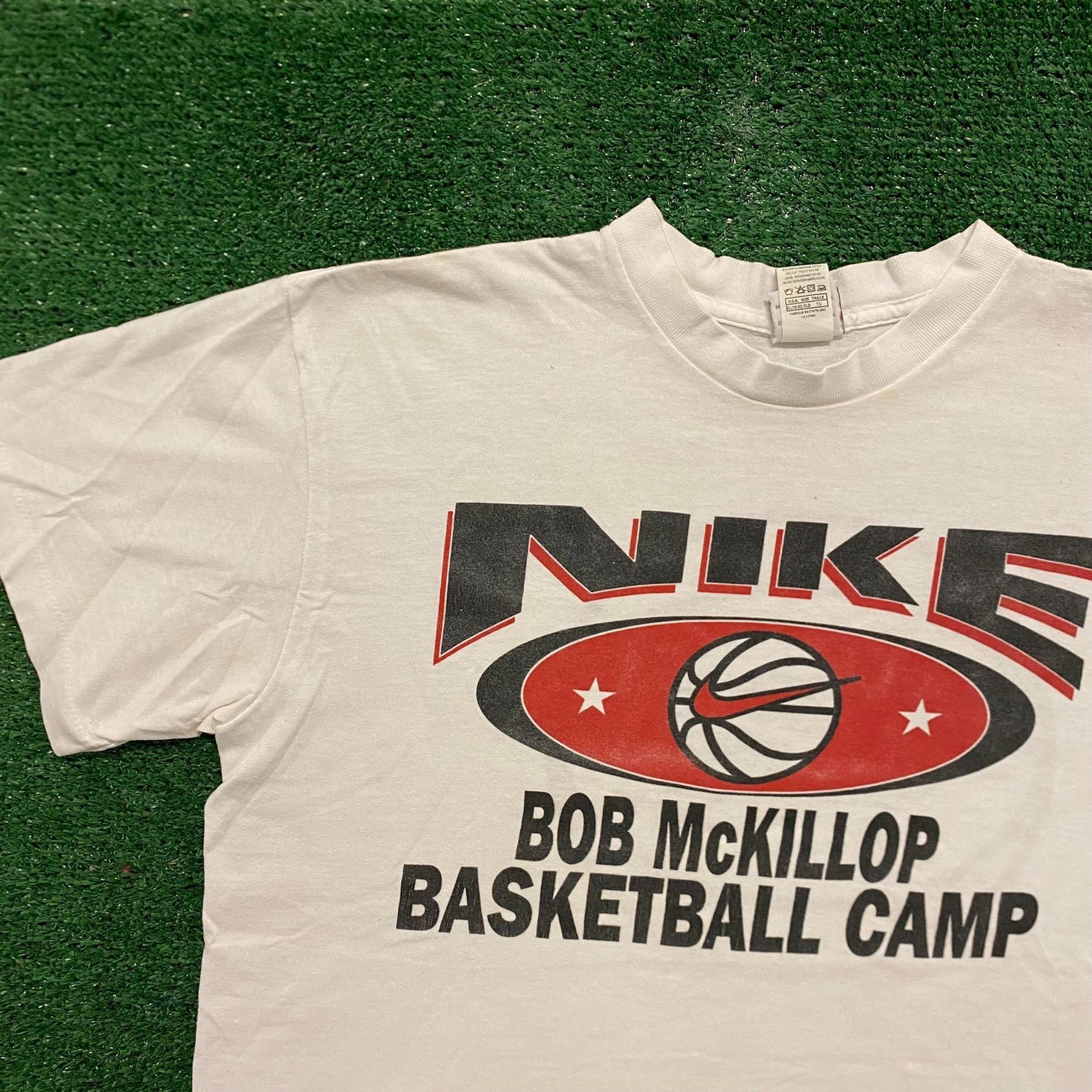 Nike Vintage 90s Nike Camp Center Swoosh Single Stitch T-Shirt Size US L / EU 52-54 / 3 - 2 Thumbnail