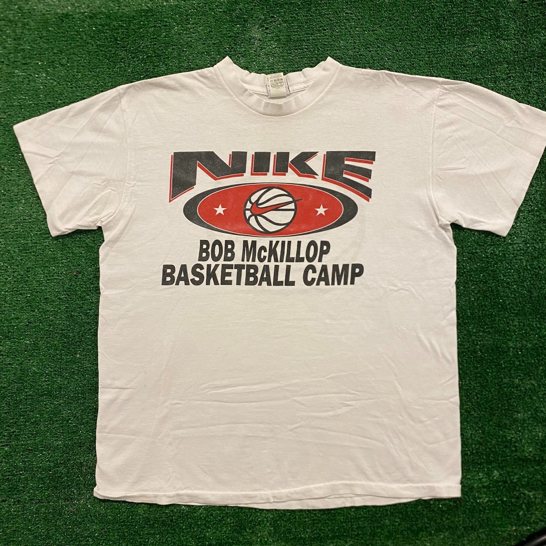 Nike Vintage 90s Nike Camp Center Swoosh Single Stitch T-Shirt Size US L / EU 52-54 / 3 - 1 Thumbnail