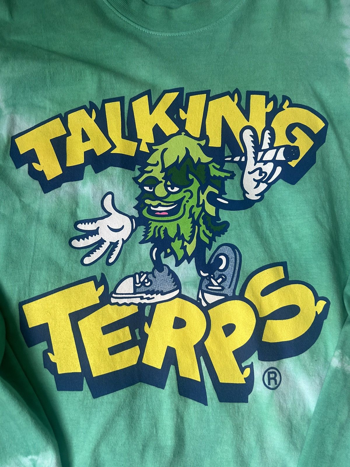 Flatbush Zombies Talking Terps Green Tie Dye Longsleeve Shirt with Box Size US XL / EU 56 / 4 - 2 Thumbnail
