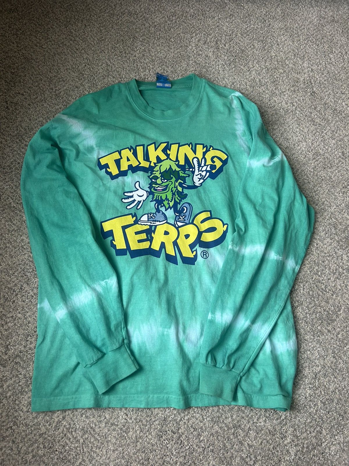 Flatbush Zombies Talking Terps Green Tie Dye Longsleeve Shirt with Box Size US XL / EU 56 / 4 - 1 Thumbnail
