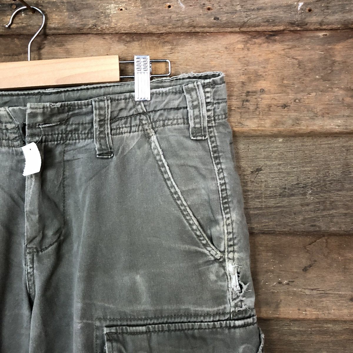 Japanese Brand DL Real Crush Clohing streetwear ripped Cargo Pants #4569 Size US 31 - 5 Thumbnail