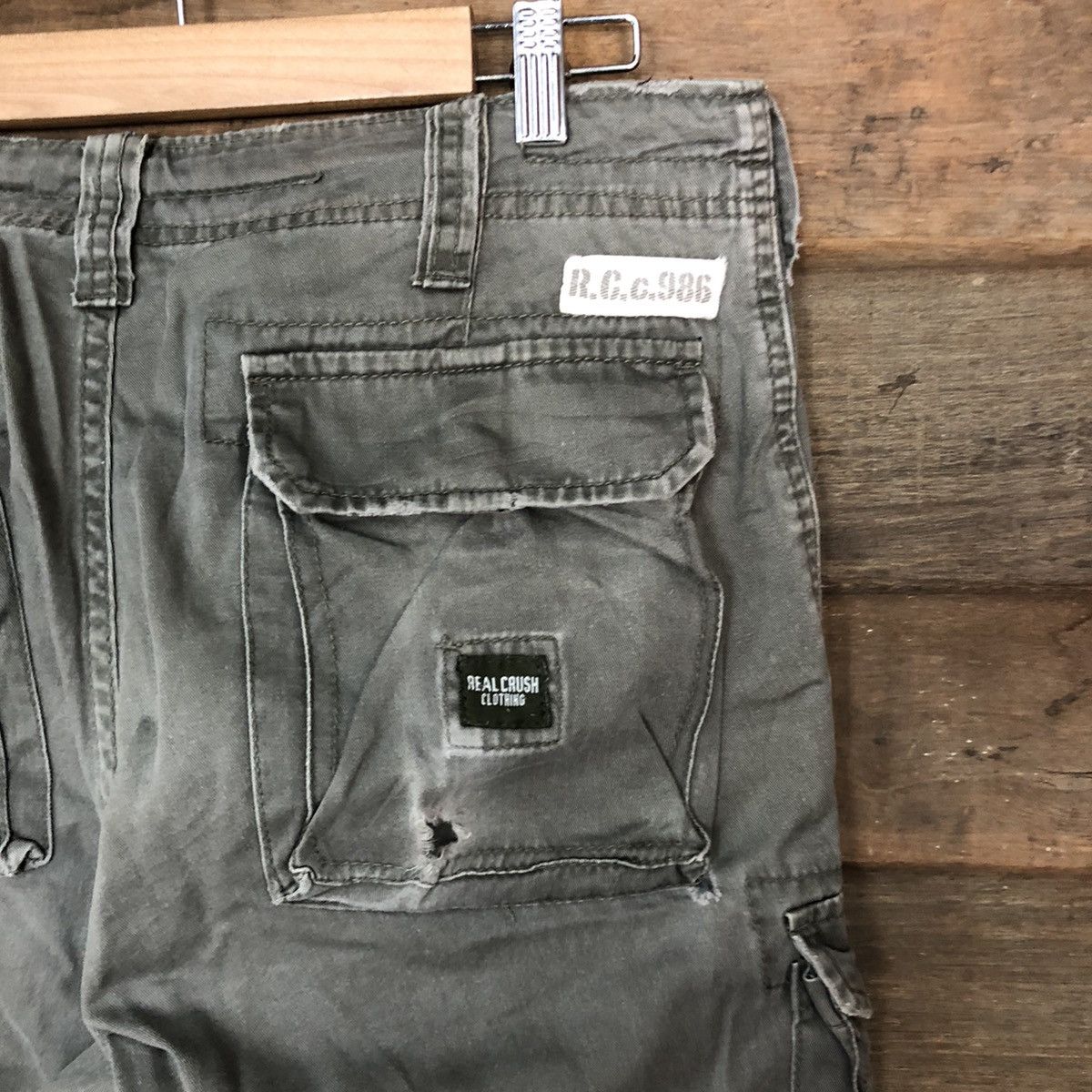Japanese Brand DL Real Crush Clohing streetwear ripped Cargo Pants #4569 Size US 31 - 15 Thumbnail