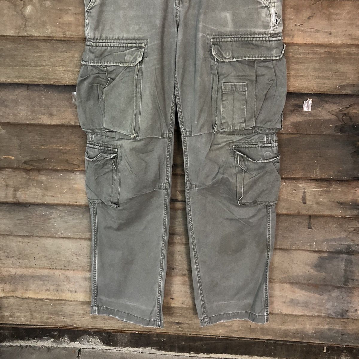 Japanese Brand DL Real Crush Clohing streetwear ripped Cargo Pants #4569 Size US 31 - 3 Thumbnail