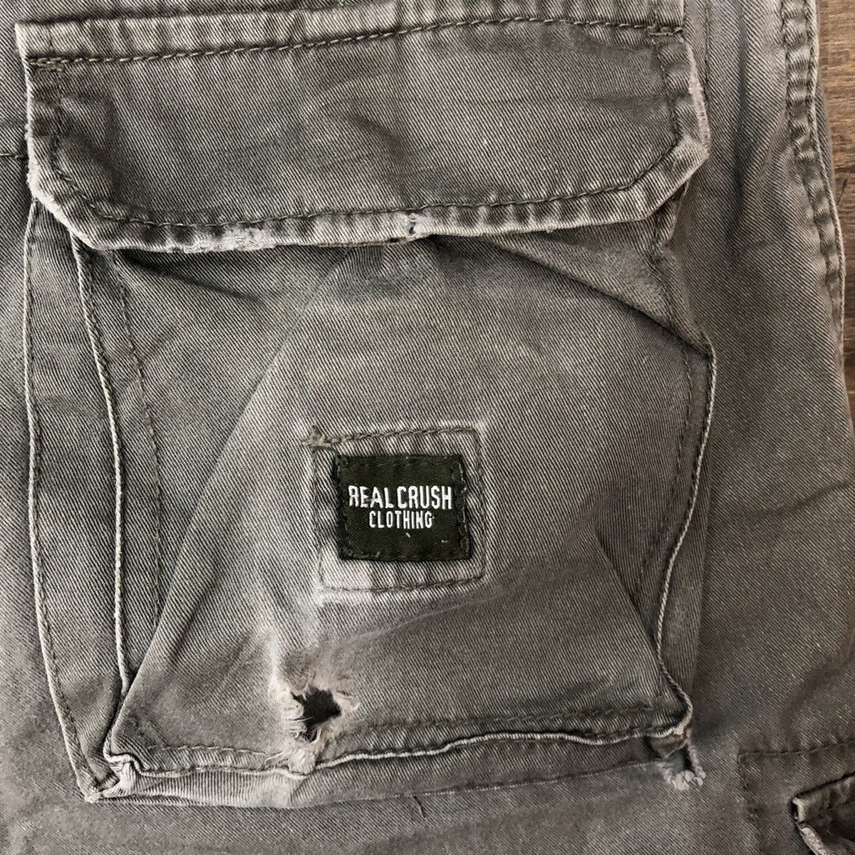 Japanese Brand DL Real Crush Clohing streetwear ripped Cargo Pants #4569 Size US 31 - 16 Thumbnail