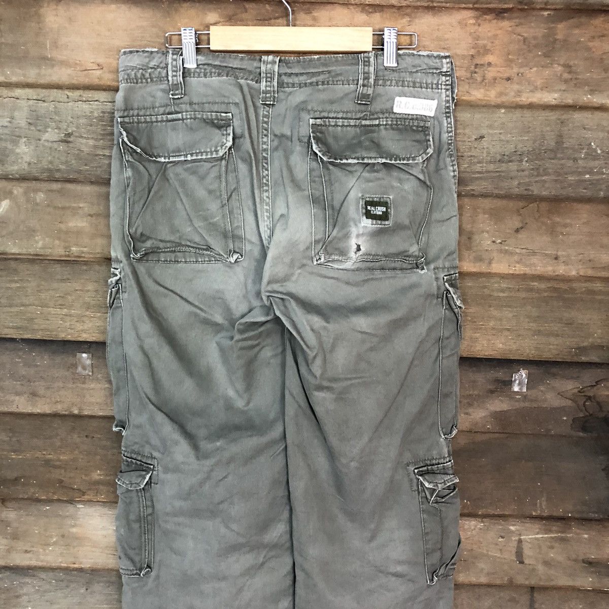 Japanese Brand DL Real Crush Clohing streetwear ripped Cargo Pants #4569 Size US 31 - 12 Thumbnail