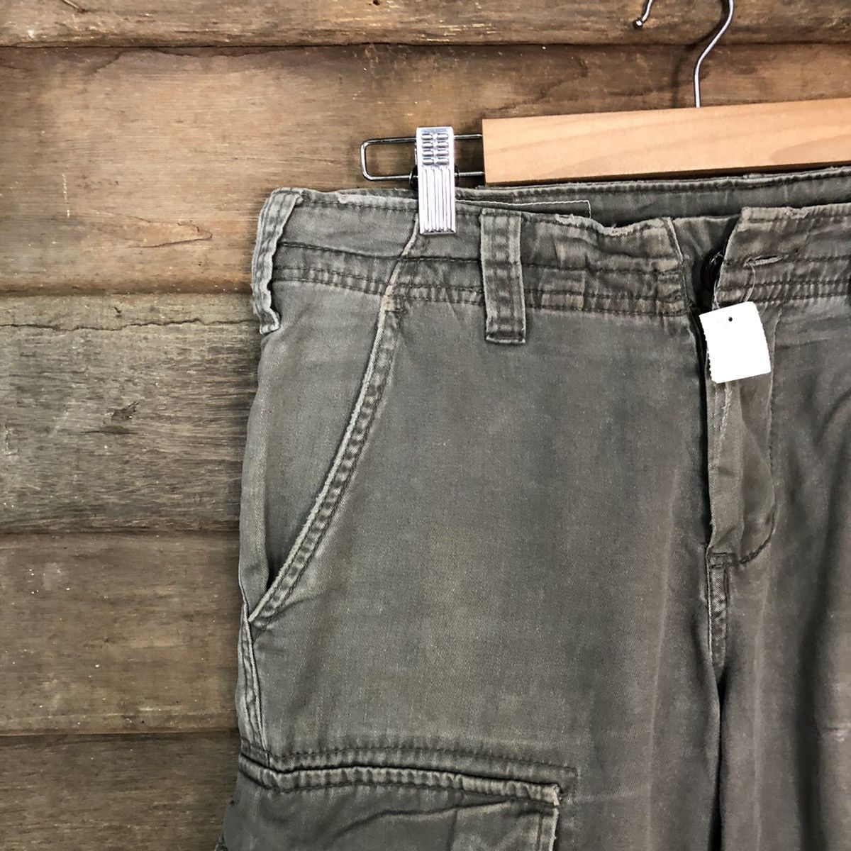 Japanese Brand DL Real Crush Clohing streetwear ripped Cargo Pants #4569 Size US 31 - 4 Thumbnail