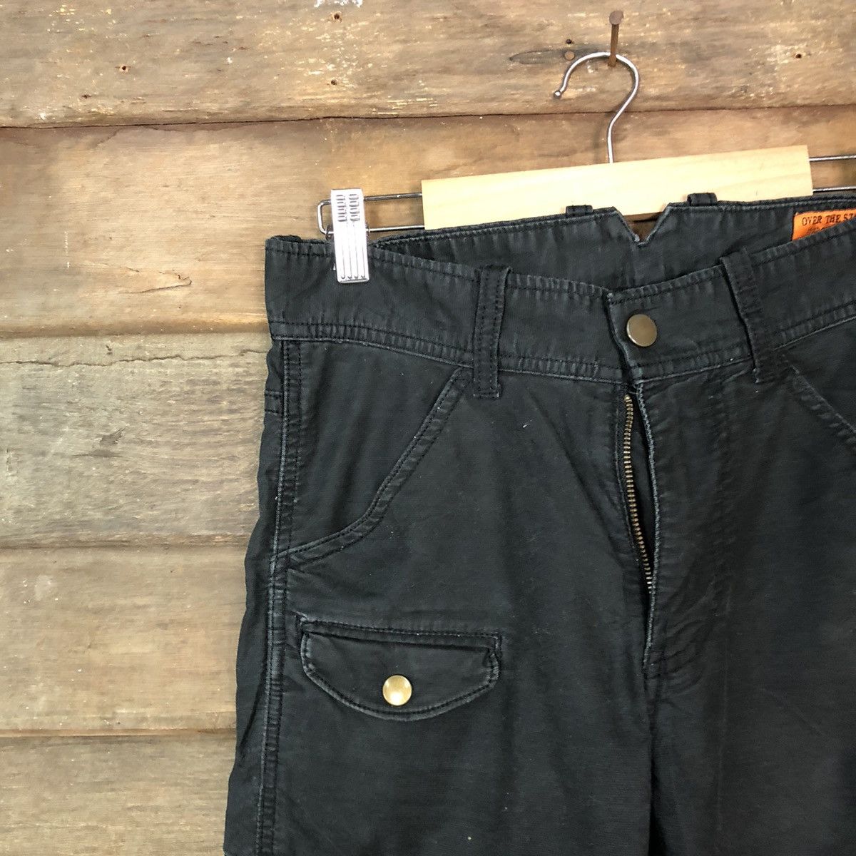 Japanese Brand Over The Standard tactical utility Black Cargo Pants #7110 Size US 28 / EU 44 - 4 Thumbnail