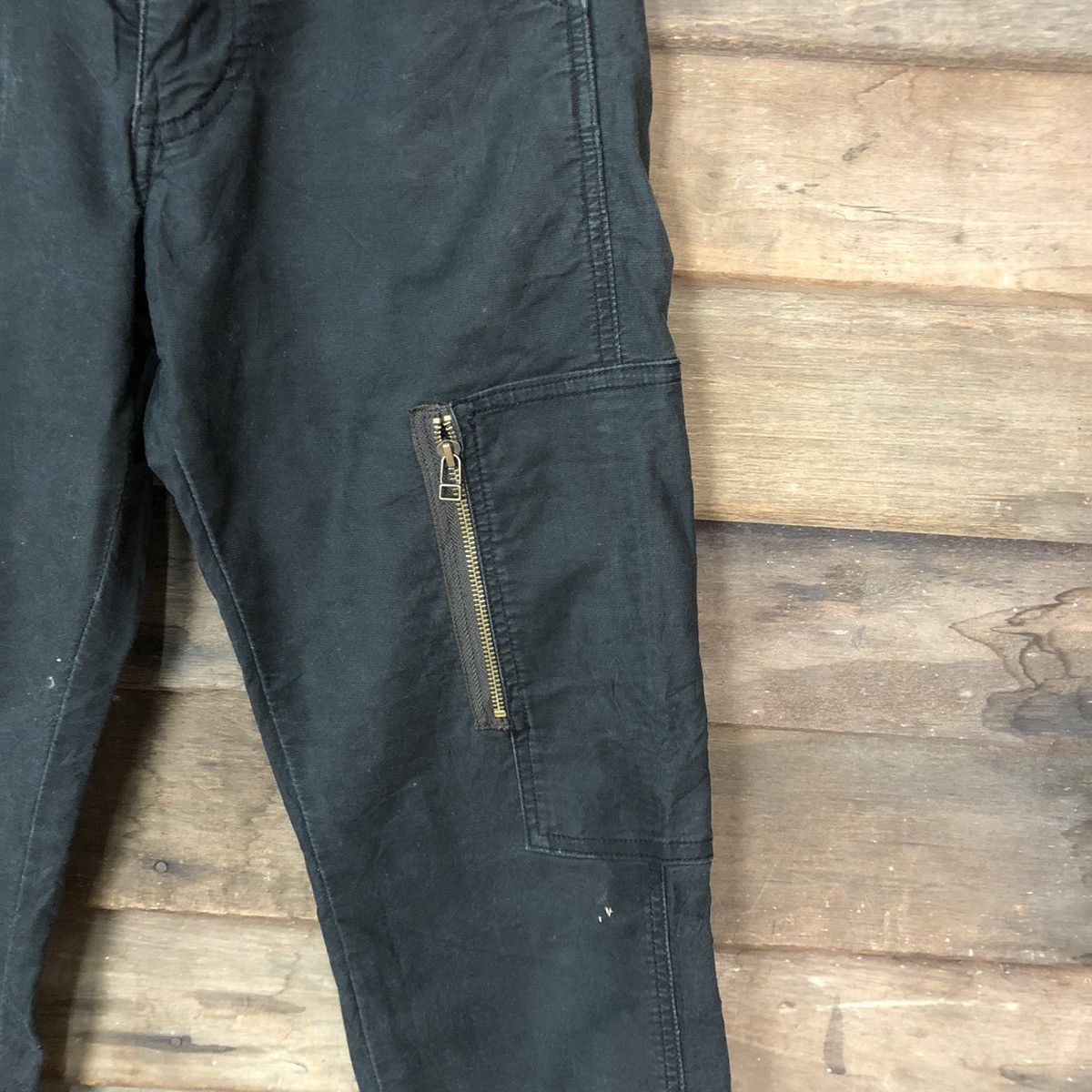 Japanese Brand Over The Standard tactical utility Black Cargo Pants #7110 Size US 28 / EU 44 - 7 Thumbnail