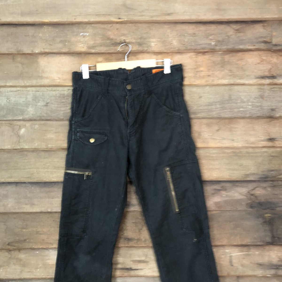 Japanese Brand Over The Standard tactical utility Black Cargo Pants #7110 Size US 28 / EU 44 - 2 Thumbnail
