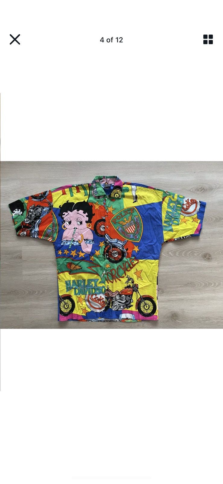 Versace Jeans Couture Vintage Versace Jeans Betty Boop Harley Davidson Shirt Size US L / EU 52-54 / 3 - 5 Thumbnail