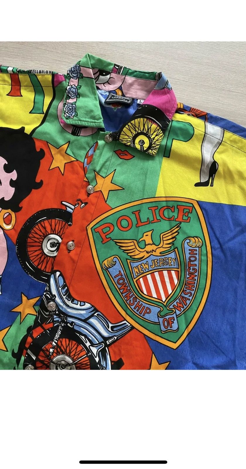 Versace Jeans Couture Vintage Versace Jeans Betty Boop Harley Davidson Shirt Size US L / EU 52-54 / 3 - 11 Thumbnail