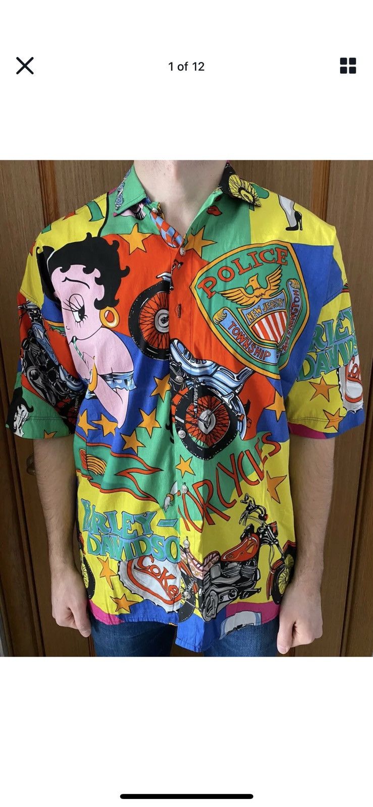 Versace Jeans Couture Vintage Versace Jeans Betty Boop Harley Davidson Shirt Size US L / EU 52-54 / 3 - 1 Thumbnail