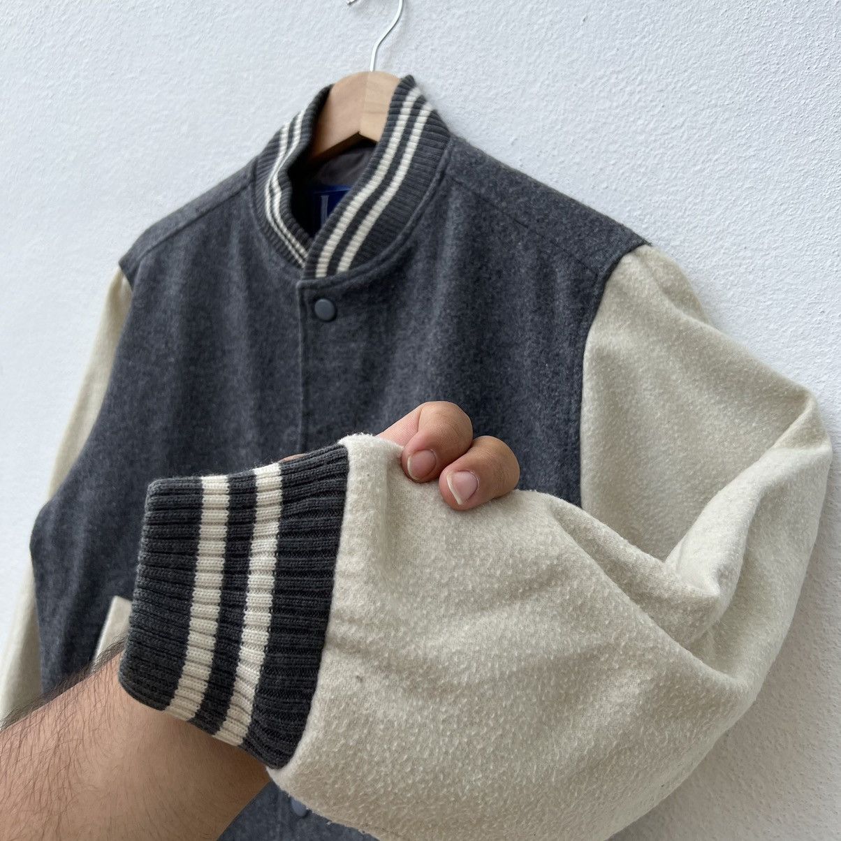 Japanese Brand VINTAGE VARSITY JACKET SHARPMAN INSPIRED BY ISSEY MIYAKE Size US M / EU 48-50 / 2 - 7 Thumbnail