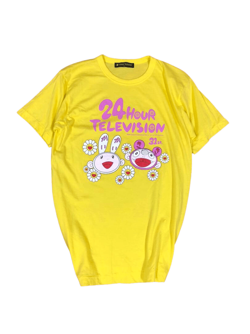 image of Takashi Murakami 24 Hour Television Tee Shirts in Yellow, Men's (Size Small)