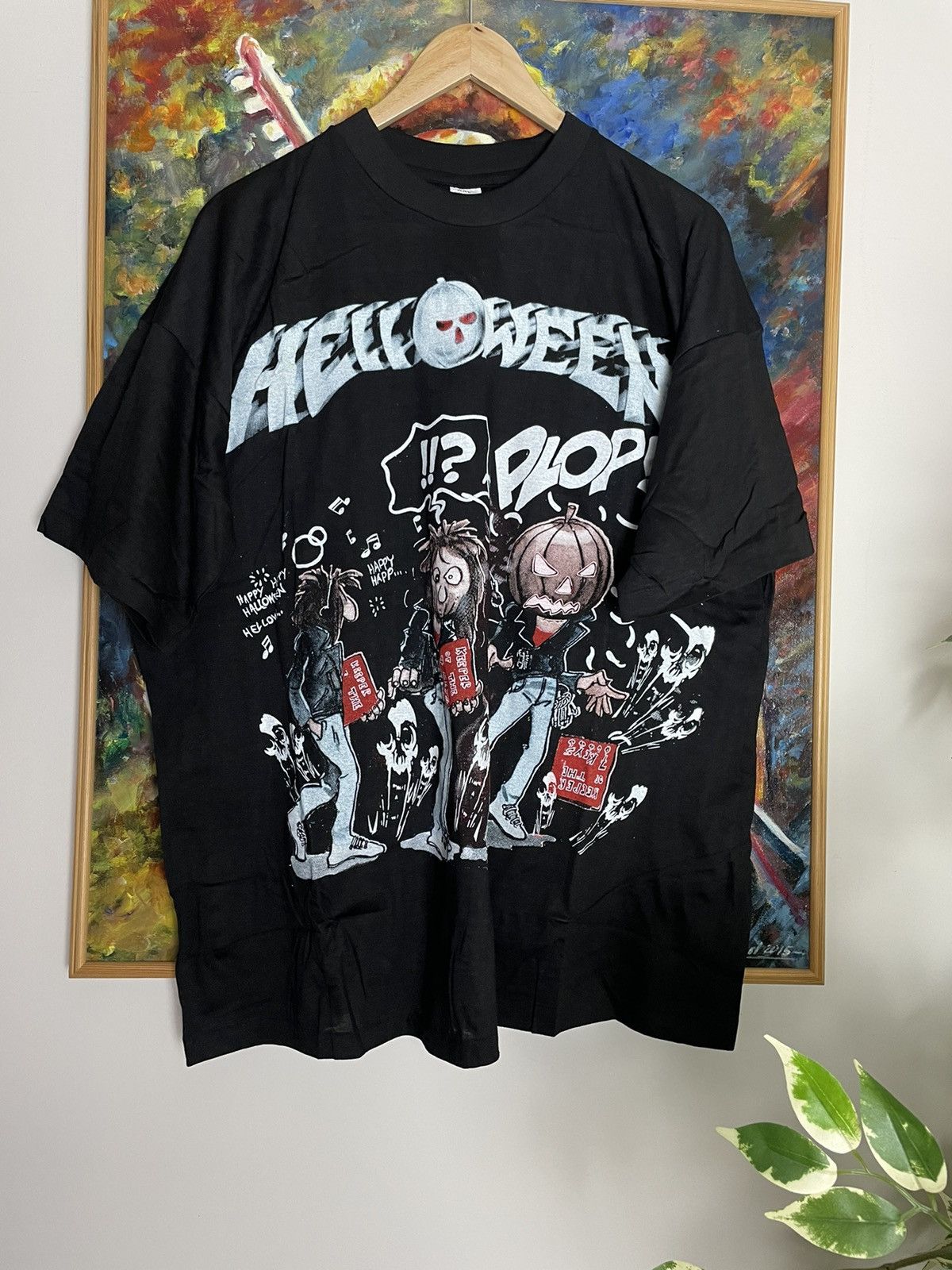 Vintage 90s Helloween Band Rock Metal Rare Tee Streetwear