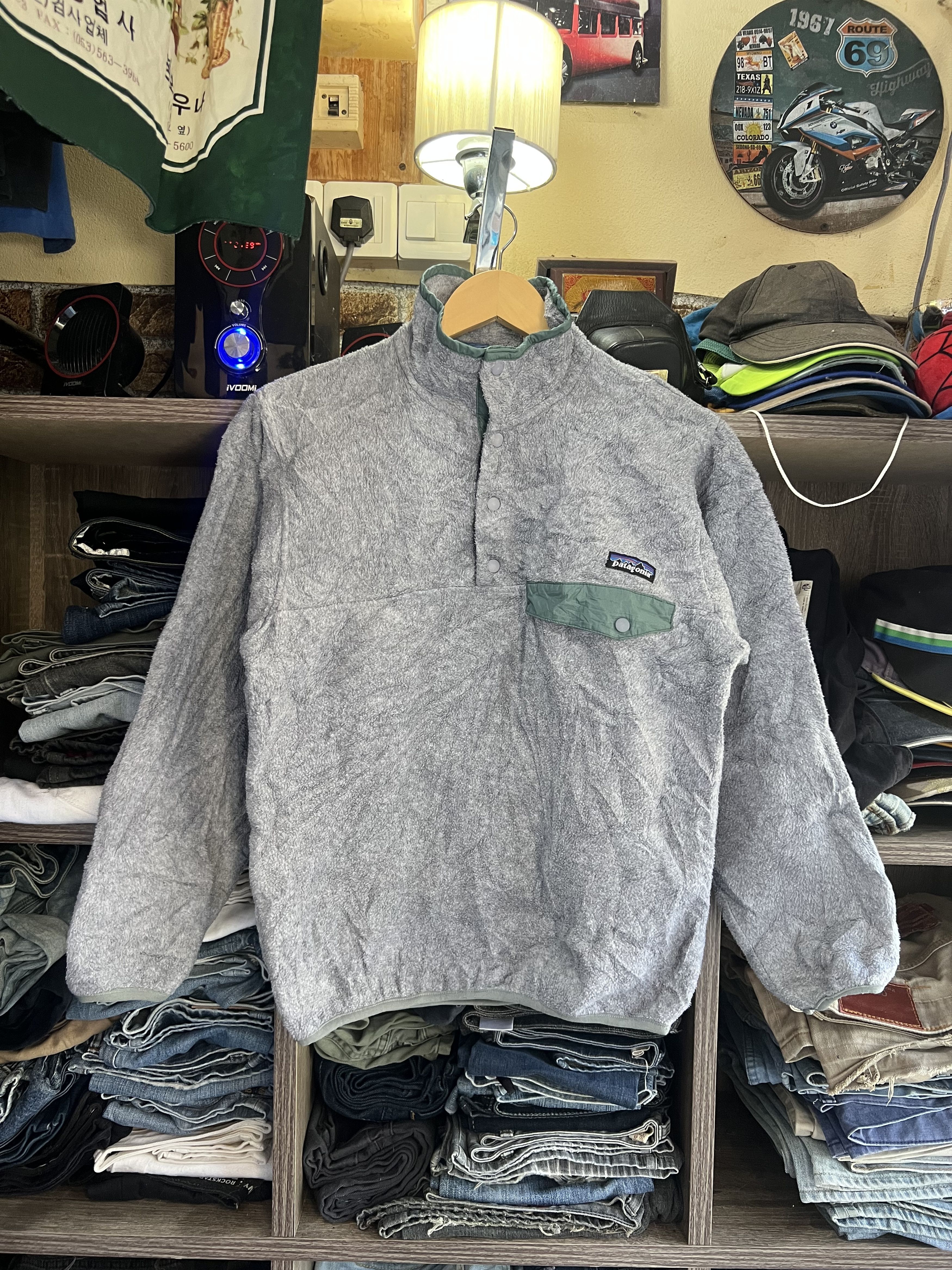 image of Vintage Patagonia Synchilla Fleece Jackets in Grey, Women's (Size XS)