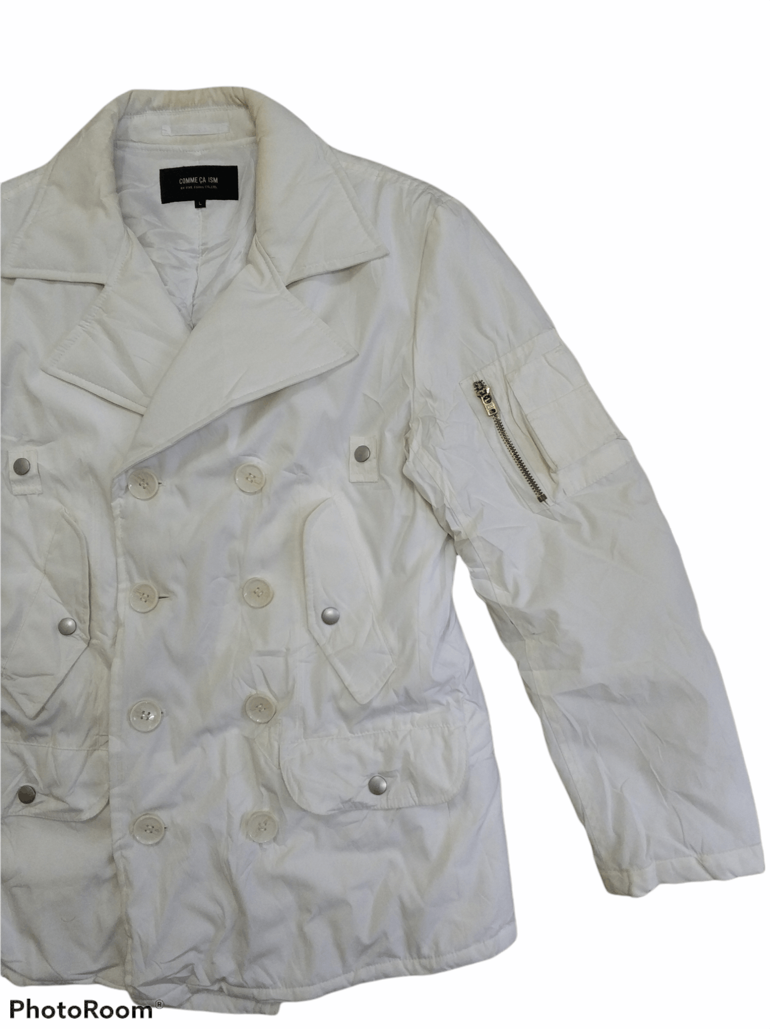 Comme Ca Ism 🔥White Comme Ca Ism Quilted Jacket Size M / US 6-8 / IT 42-44 - 4 Thumbnail