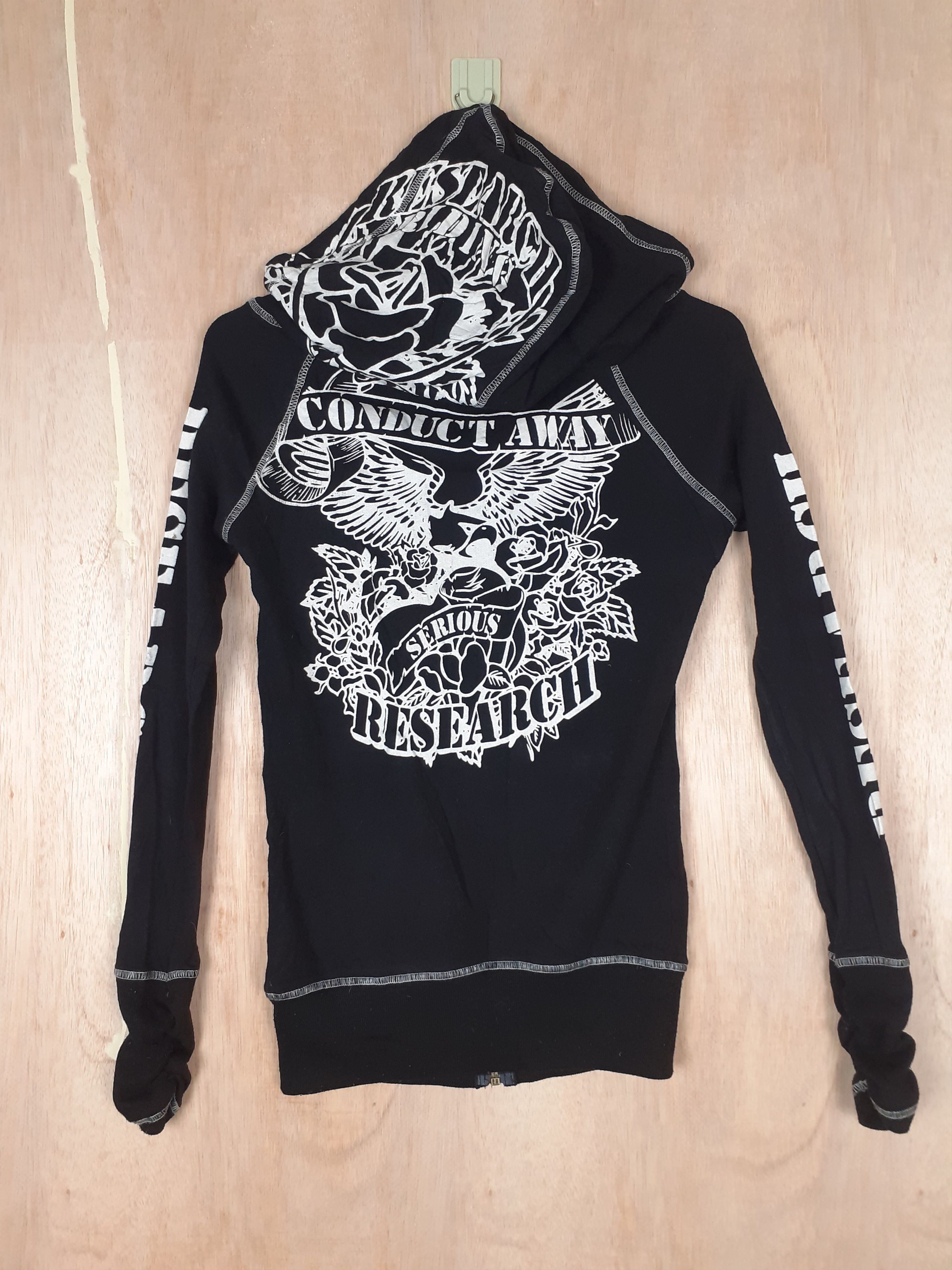 Japanese Brand Conduct away research black sweater hoodie like lgb #3654 Size S / US 4 / IT 40 - 1 Thumbnail