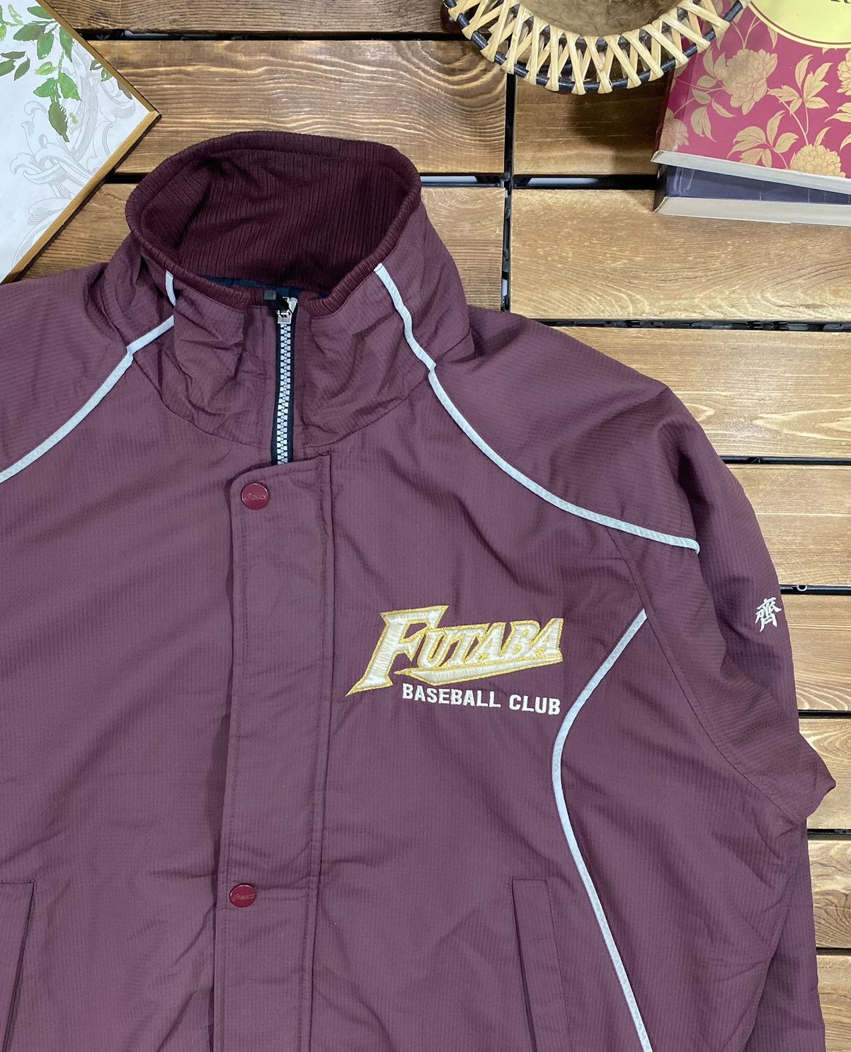 Asics × Japanese Brand × Vintage Vintage Asics Futaba Baseball Club Japanese Bomber Size M Size US M / EU 48-50 / 2 - 7 Thumbnail
