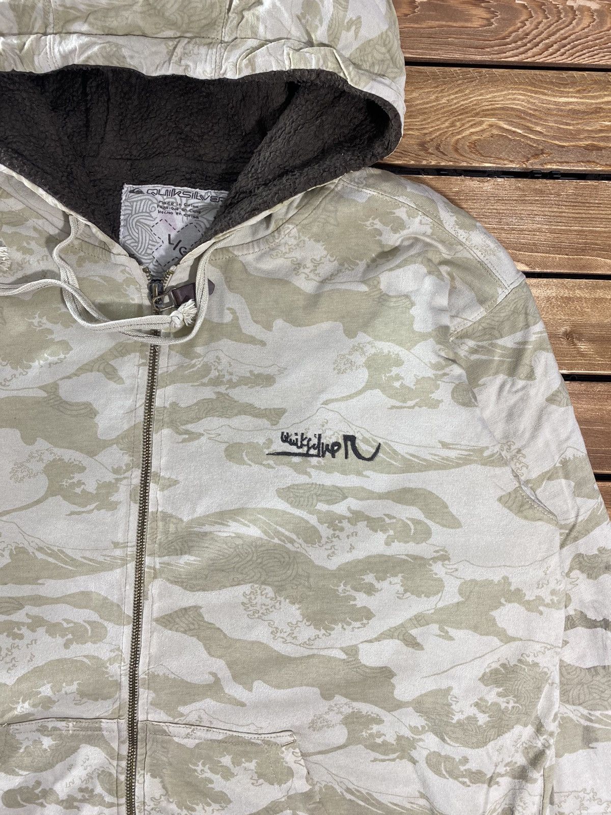 Quiksilver × Vintage Vintage Quiksilver Sukajan Style Japanese with Hoodie Sz L Size US L / EU 52-54 / 3 - 3 Thumbnail