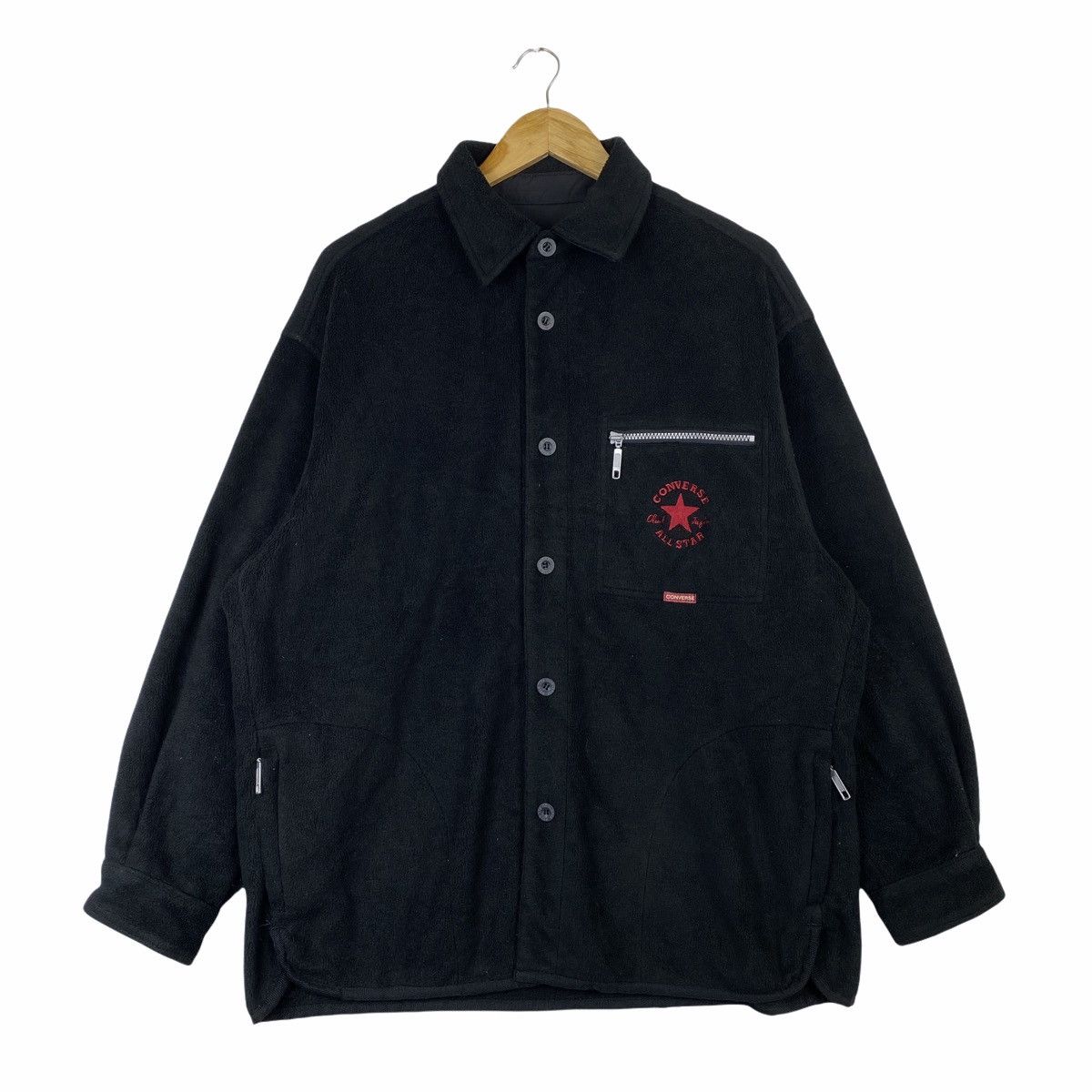 Converse × Vintage VINTAGE CONVERSE FLEECE ZIPPER SWEATER Size US XL / EU 56 / 4 - 1 Thumbnail