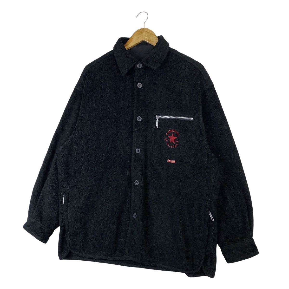 Converse × Vintage VINTAGE CONVERSE FLEECE ZIPPER SWEATER Size US XL / EU 56 / 4 - 3 Thumbnail