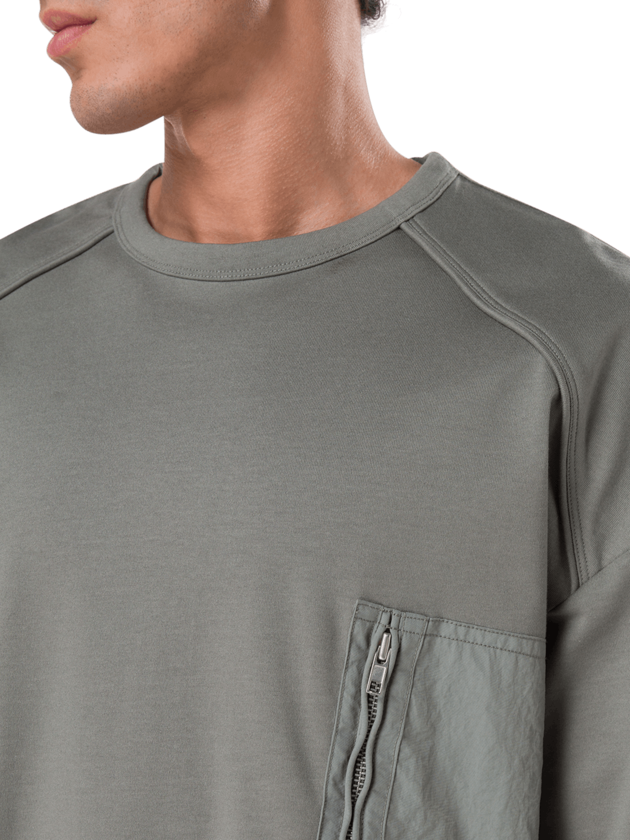 Juun.J BNWT SS23 JUUN.J NYLON ZIPPER POCKET BLOCKED STRING TSHIRT L Size US L / EU 52-54 / 3 - 13 Thumbnail