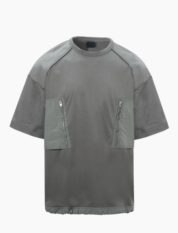 Juun.J BNWT SS23 JUUN.J NYLON ZIPPER POCKET BLOCKED STRING TSHIRT L Size US L / EU 52-54 / 3 - 10 Thumbnail