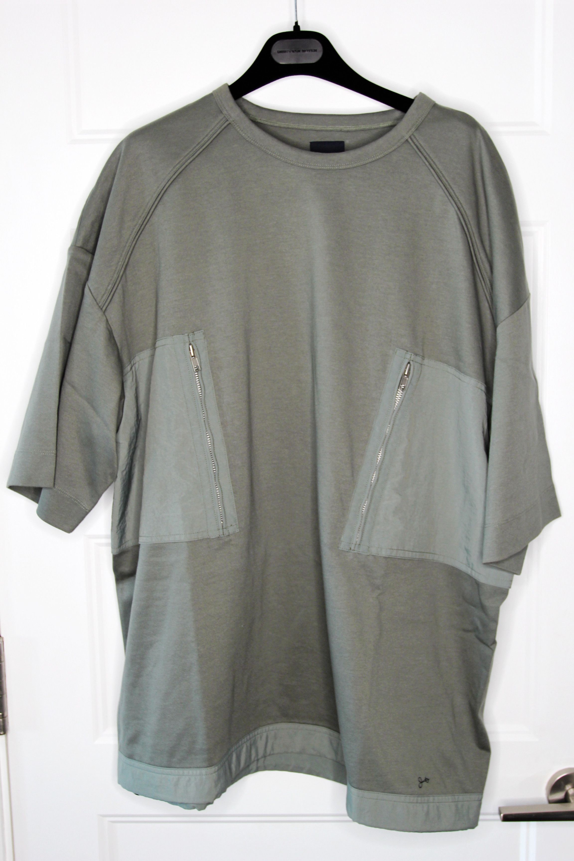 Juun.J BNWT SS23 JUUN.J NYLON ZIPPER POCKET BLOCKED STRING TSHIRT L Size US L / EU 52-54 / 3 - 2 Thumbnail