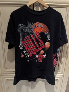 Vtg 90s Salem Sportswear Chicago Bulls Nba World Champions T-shirt