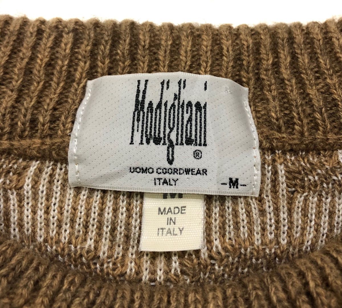 Vintage Modigliani Uomo Coordwear Crewneck Knitted Wool Size US M / EU 48-50 / 2 - 7 Thumbnail